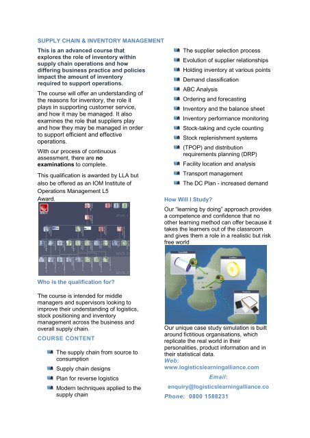 IoM Level 5 Award Factsheet