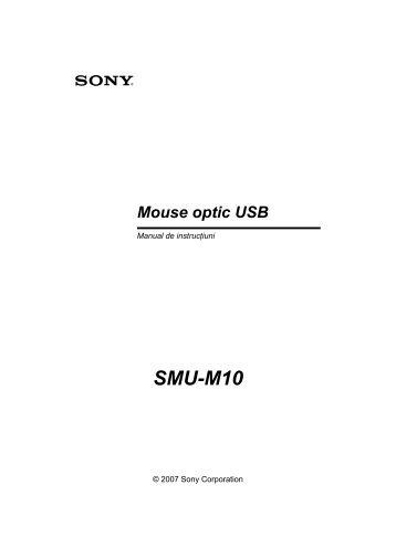 Sony SMU-M10 - SMU-M10 Consignes dâutilisation Roumain