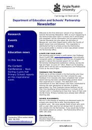 Partnership Newsletter - Anglia Ruskin University