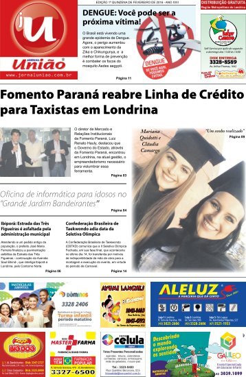 Jornal União - Edição da 1ª Quinzena de Fevereiro de 2016