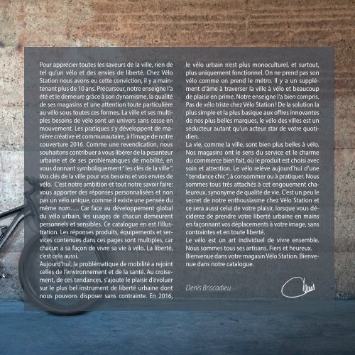 Catalogue Vélo Station 2016