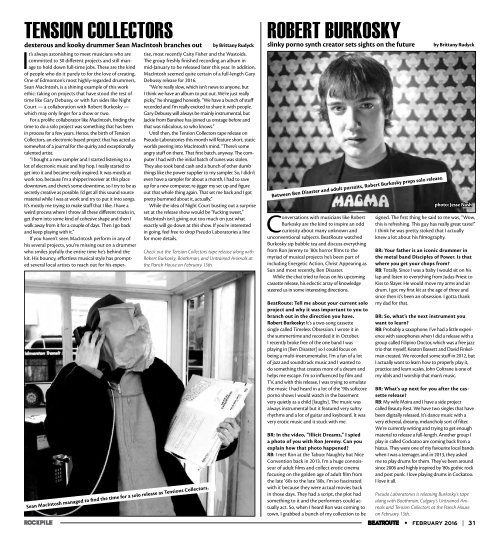 BeatRoute Magazine Alberta print e-edition - Feb. 2016