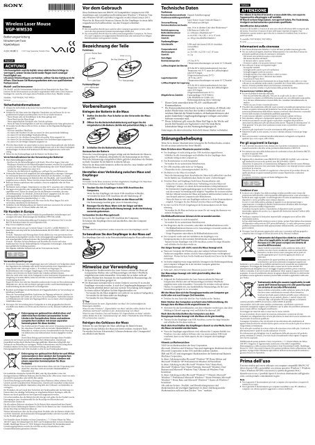 Sony VGP-WMS30 - VGP-WMS30 Mode d'emploi Finlandais