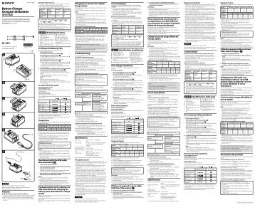 Sony BC-QM1 - BC-QM1 Mode d'emploi Anglais