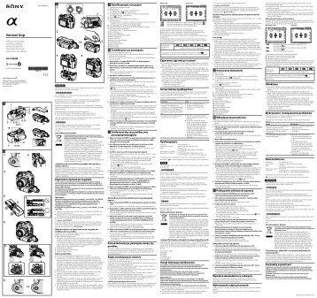 Sony VG-C99AM - VG-C99AM Consignes dâutilisation Slovaque