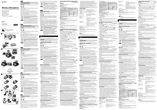 Sony ECM-HW1 - ECM-HW1 Consignes d&rsquo;utilisation Danois