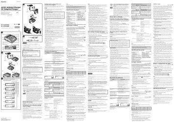 Sony AC-VQ1050D - AC-VQ1050D Consignes dâutilisation Portugais