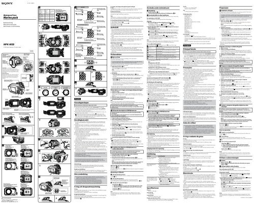 Sony MPK-WEB - MPK-WEB Consignes d&rsquo;utilisation Portugais