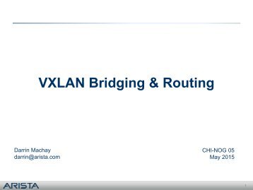 VXLAN Bridging & Routing