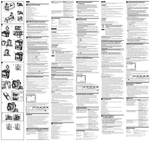 Sony VG-C2EM - VG-C2EM Consignes d&rsquo;utilisation Polonais