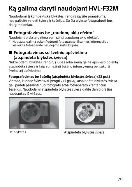 Sony HVL-F32M - HVL-F32M Consignes d&rsquo;utilisation Lituanien