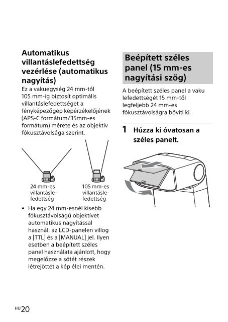 Sony HVL-F32M - HVL-F32M Mode d'emploi Hongrois
