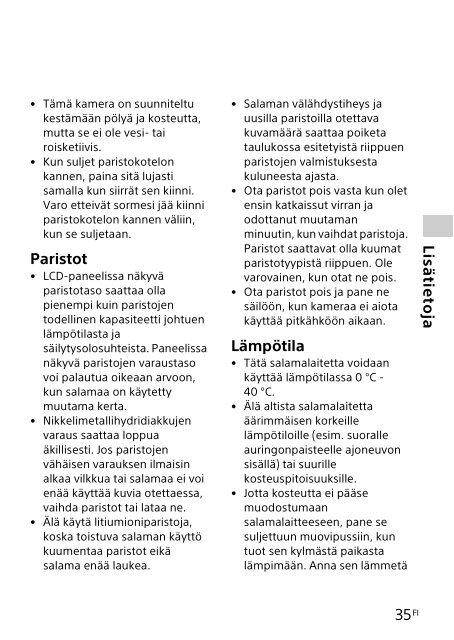 Sony HVL-F32M - HVL-F32M Mode d'emploi Finlandais