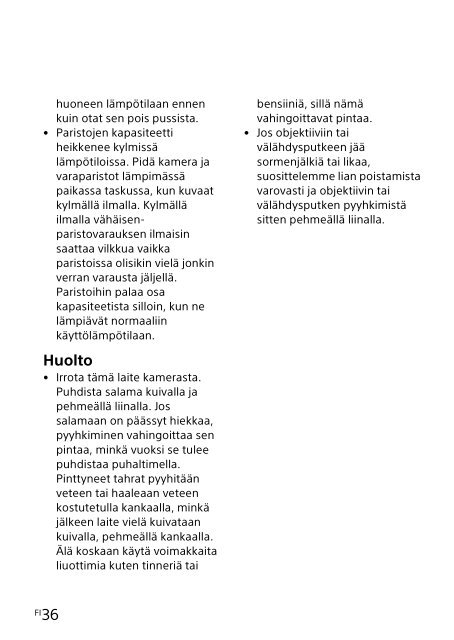 Sony HVL-F32M - HVL-F32M Mode d'emploi Finlandais