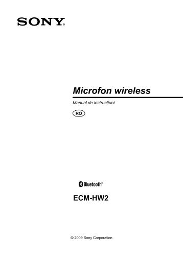 Sony ECM-HW2 - ECM-HW2 Mode d'emploi Roumain