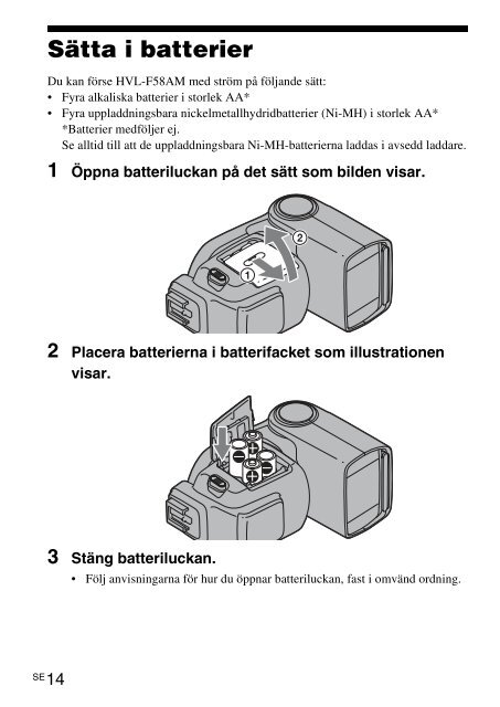 Sony HVL-F58AM - HVL-F58AM Consignes d&rsquo;utilisation Russe