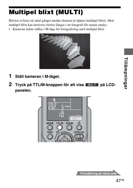 Sony HVL-F58AM - HVL-F58AM Consignes d&rsquo;utilisation Su&eacute;dois