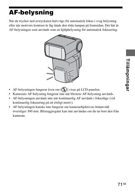 Sony HVL-F58AM - HVL-F58AM Consignes d&rsquo;utilisation Su&eacute;dois