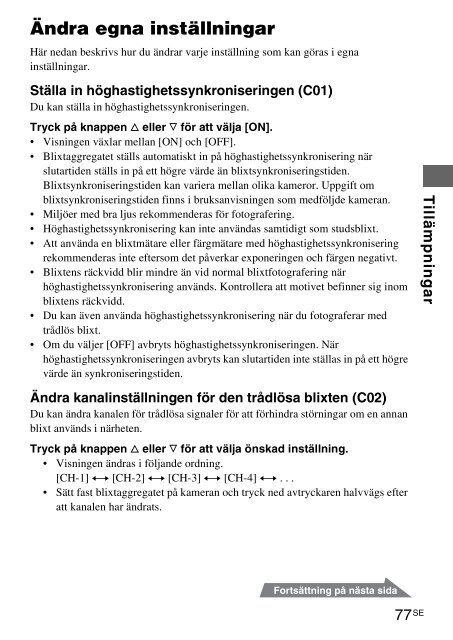 Sony HVL-F58AM - HVL-F58AM Consignes d&rsquo;utilisation Su&eacute;dois