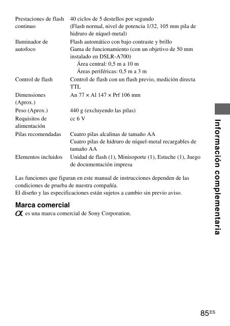 Sony HVL-F58AM - HVL-F58AM Consignes d&rsquo;utilisation Su&eacute;dois