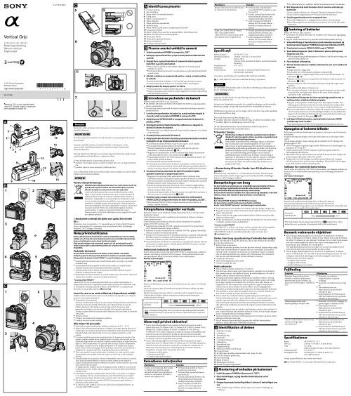 Sony VG-C1EM - VG-C1EM Consignes d&rsquo;utilisation Tch&egrave;que