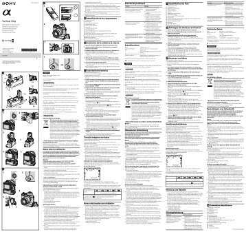 Sony VG-C1EM - VG-C1EM Consignes dâutilisation NÃ©erlandais