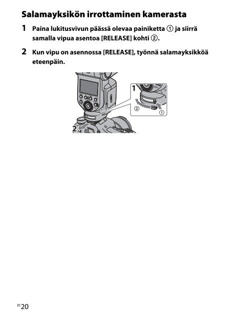 Sony HVL-F60M - HVL-F60M Consignes d&rsquo;utilisation Finlandais