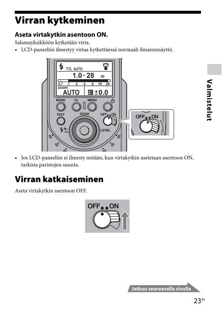 Sony HVL-F60M - HVL-F60M Consignes d&rsquo;utilisation Finlandais