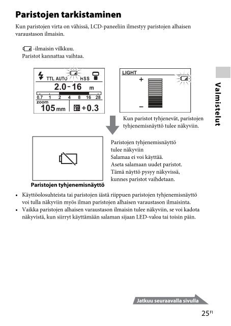 Sony HVL-F60M - HVL-F60M Consignes d&rsquo;utilisation Finlandais