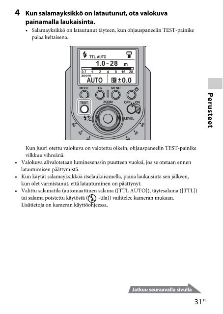 Sony HVL-F60M - HVL-F60M Consignes d&rsquo;utilisation Finlandais