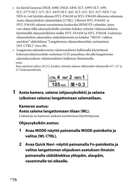 Sony HVL-F60M - HVL-F60M Consignes d&rsquo;utilisation Finlandais