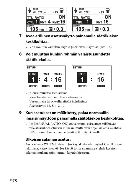 Sony HVL-F60M - HVL-F60M Consignes d&rsquo;utilisation Finlandais