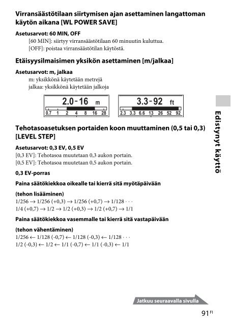 Sony HVL-F60M - HVL-F60M Consignes d&rsquo;utilisation Finlandais