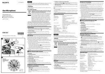 Sony ECM-CG1 - ECM-CG1 Consignes dâutilisation Italien