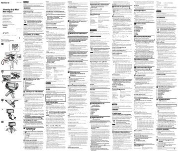 Sony GP-AVT1 - GP-AVT1 Consignes dâutilisation NÃ©erlandais