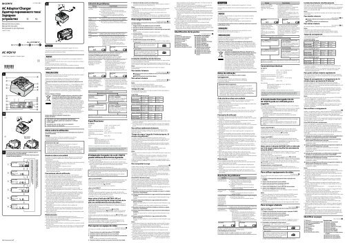 Sony AC-VQV10 - AC-VQV10 Mode d'emploi Russe