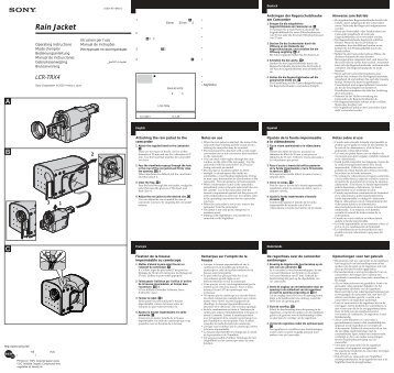 Sony LCR-TRX4 - LCR-TRX4 Consignes dâutilisation Anglais