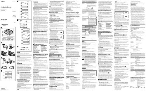 Sony AC-VQ1051D - AC-VQ1051D Consignes d&rsquo;utilisation Espagnol