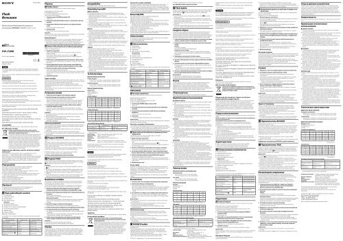 Sony HVL-F20M - HVL-F20M Consignes d&rsquo;utilisation Russe