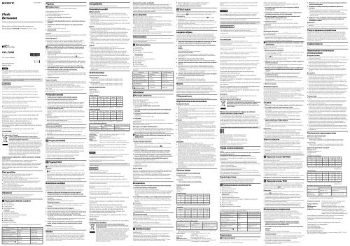 Sony HVL-F20M - HVL-F20M Mode d'emploi Tch&egrave;que