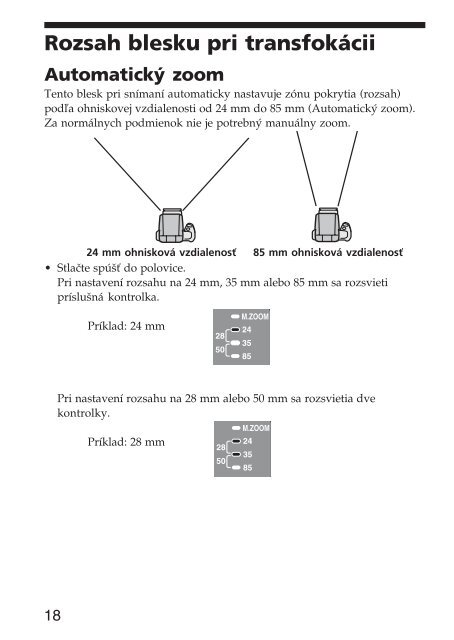 Sony HVL-F36AM - HVL-F36AM Consignes d&rsquo;utilisation Slovaque