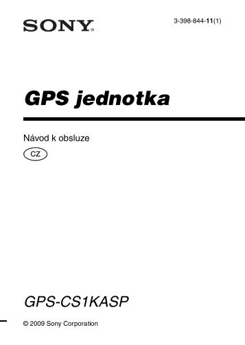 Sony GPS-CS1KASP - GPS-CS1KASP Consignes dâutilisation TchÃ¨que