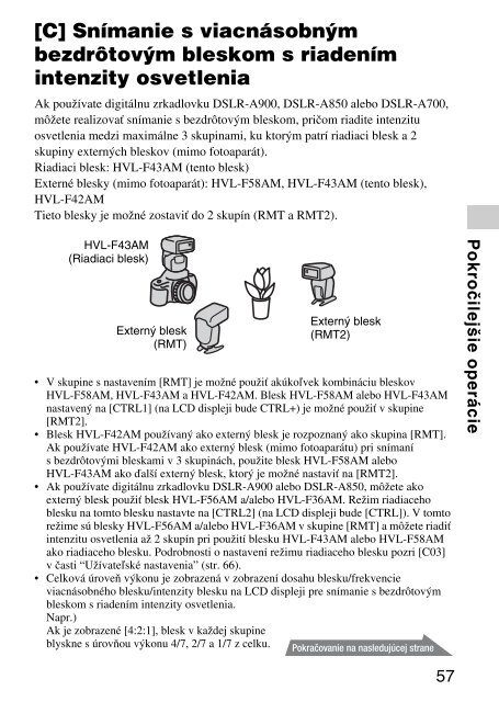 Sony HVL-F43AM - HVL-F43AM Mode d'emploi Tch&egrave;que