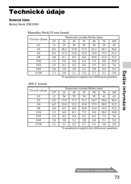 Sony HVL-F43AM - HVL-F43AM Mode d'emploi Tch&egrave;que