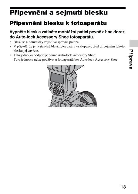 Sony HVL-F43AM - HVL-F43AM Mode d'emploi Tch&egrave;que