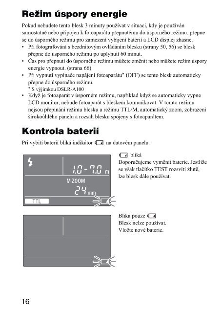 Sony HVL-F43AM - HVL-F43AM Mode d'emploi Tch&egrave;que