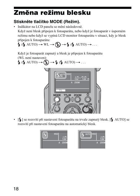 Sony HVL-F43AM - HVL-F43AM Mode d'emploi Tch&egrave;que