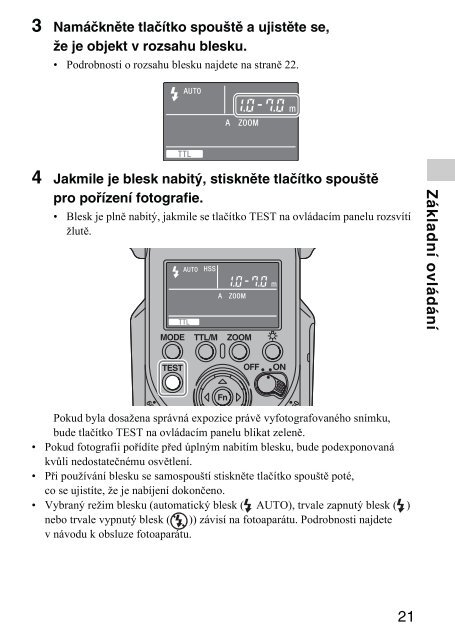 Sony HVL-F43AM - HVL-F43AM Mode d'emploi Tch&egrave;que