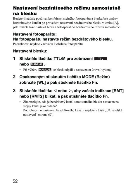 Sony HVL-F43AM - HVL-F43AM Mode d'emploi Tch&egrave;que