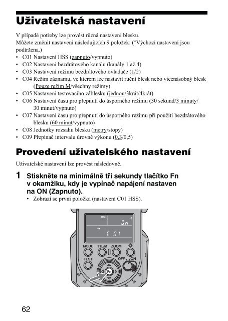 Sony HVL-F43AM - HVL-F43AM Mode d'emploi Tch&egrave;que